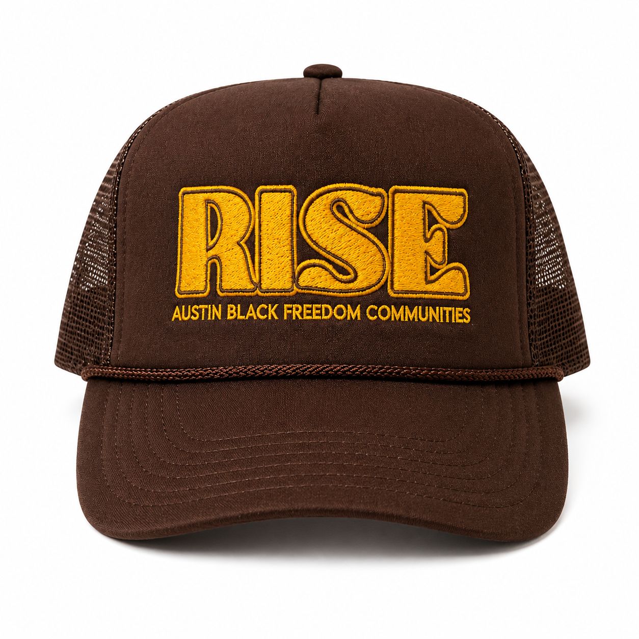 Rise Brown/Gold Trucker Hat Rise Brown/Gold Trucker Hat