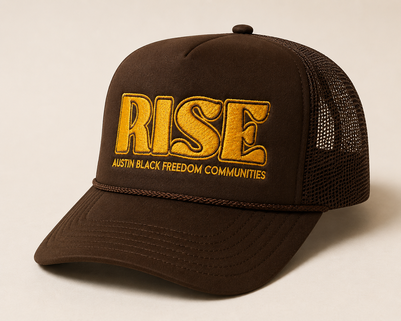 Rise Brown/Gold Trucker Hat