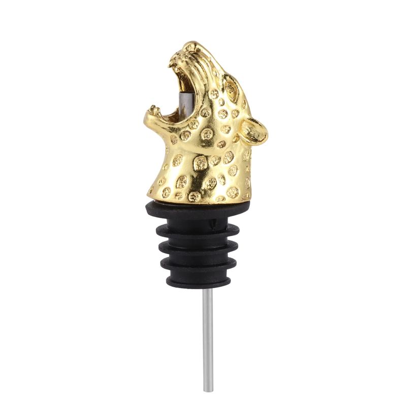 Leopard Head Wine Pourer &amp; Aerator – Bronze