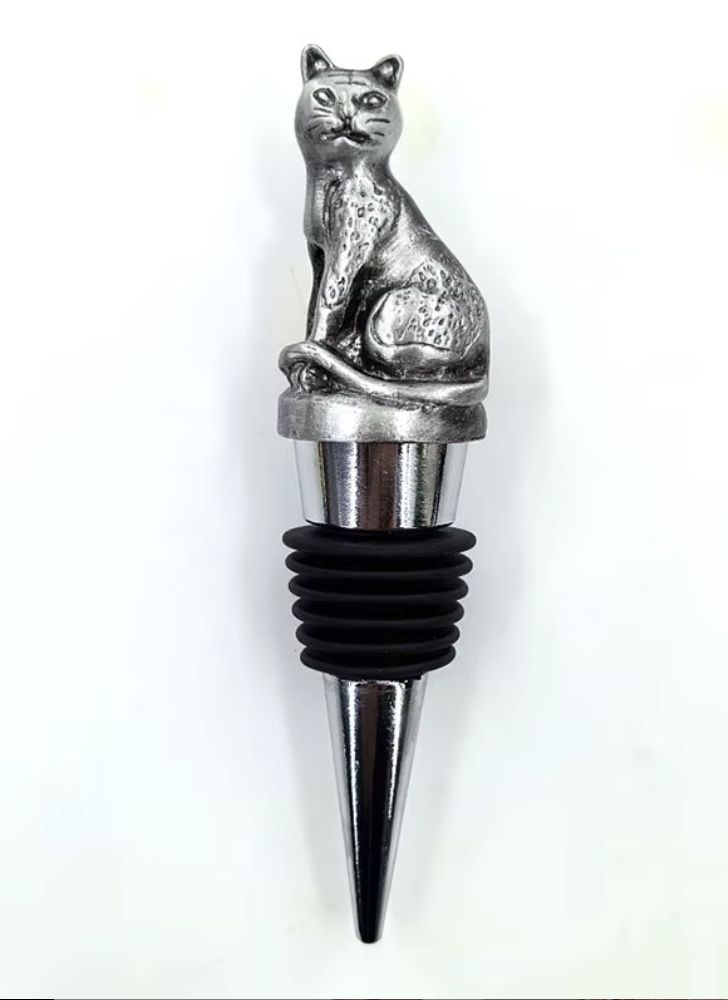Cat Wine Stopper – Silver