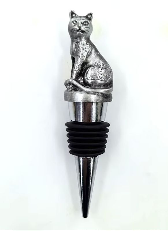 Cat Wine Stopper – Silver