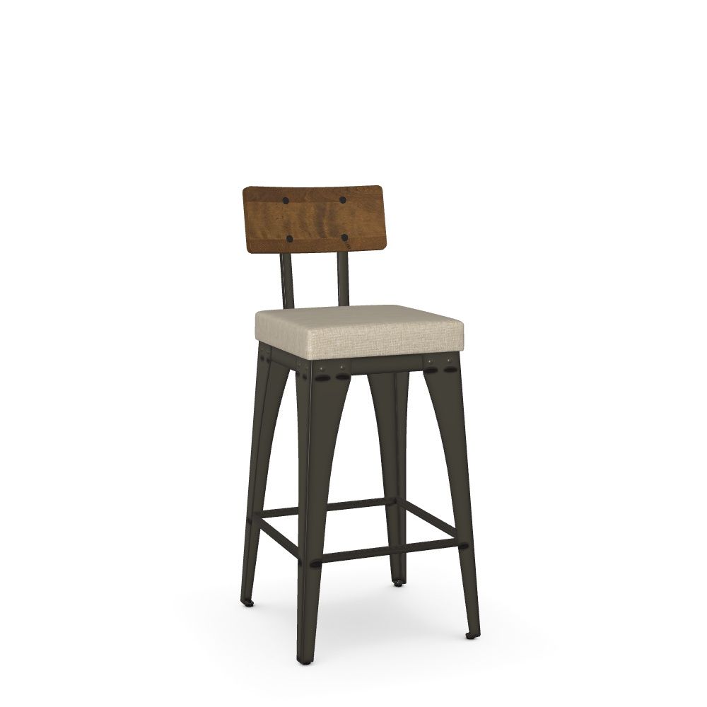 Upright non-swivel stool