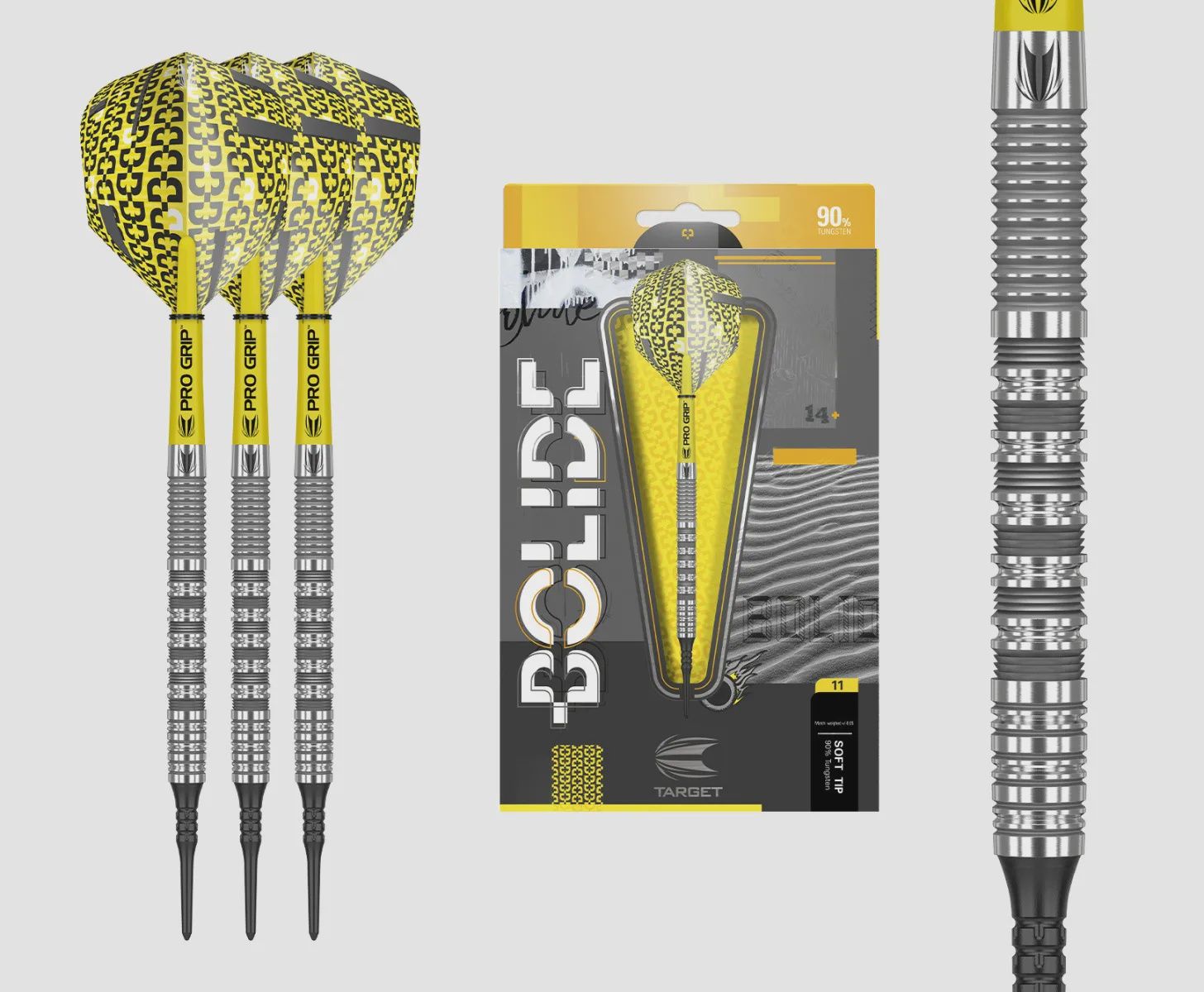 Bolide Void 90% tungsten darts, Color: Soft tip, Size: 18g