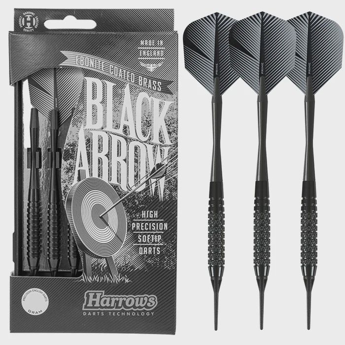 Black Arrow steel tip darts, Color: knurled, Size: 20g