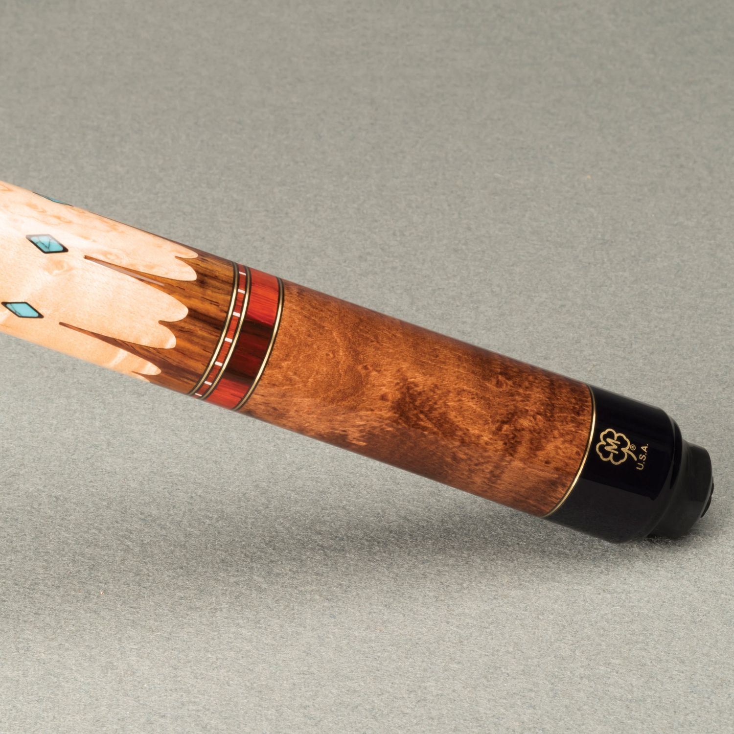 G407 USA made pool cue, Color: Dk cherry, Size: 12mm