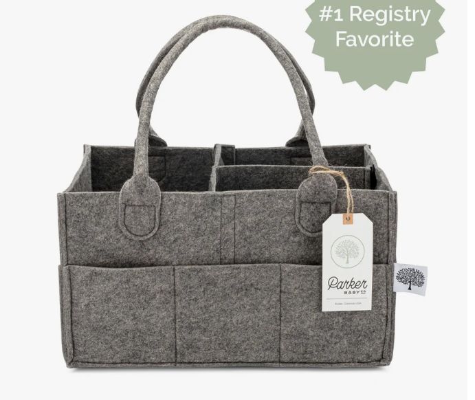 Diaper Caddy in Peppercorn