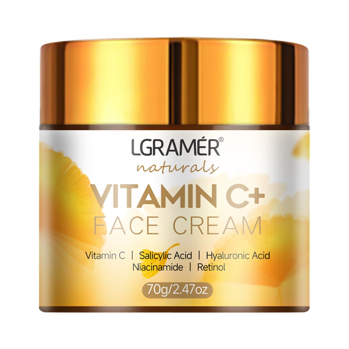Lume Vitamin C &amp; Retinol Face Cream 70g– Brightening, Firming &amp; Anti-Aging Moisturizer with Hyaluronic Acid for Radiant Skin