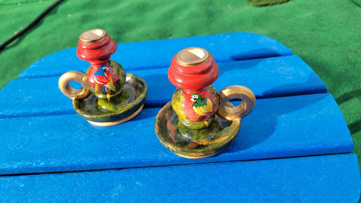 Auction Item--Scarlet Candleholders