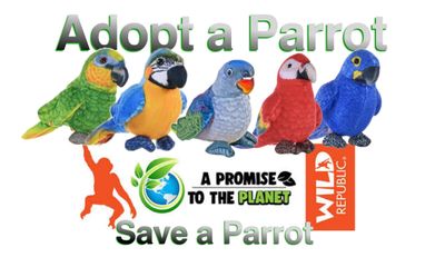 Adopt a Wild Republic Plush Parrot