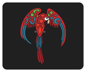 Mousepad-Greenwing Celtic, Red Tail Art Mousepad-Greenwing Celtic, Red Tail Art