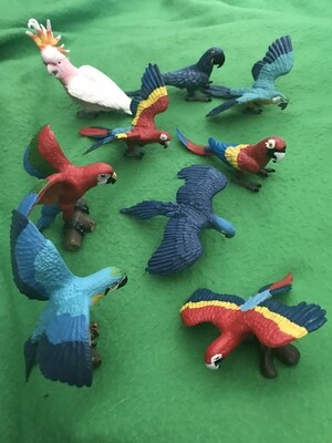 Parrot Figures--3"