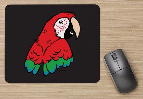 Mousepad--Birdism Artist Greenwing Macaw