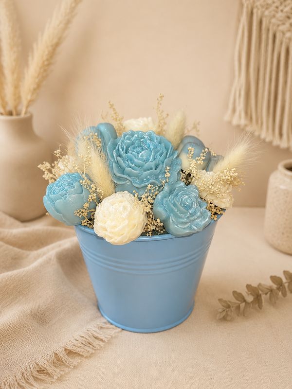 Bouquet Fondants Parfumés Bleus et Blancs