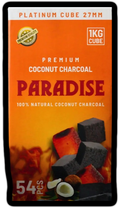 Paradise Hookah Charcoal 27mm (54 Quantity)