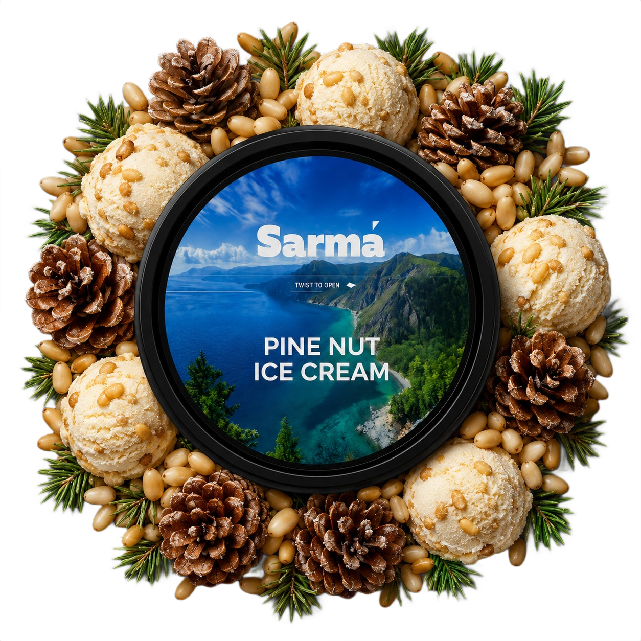 Sarma Classic Pine Nut Ice Cream 100G