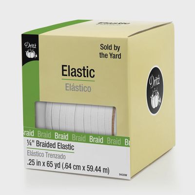 Elastic Braided White 1/4IN
