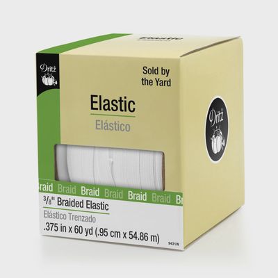 Elastic Braided White 3/8IN