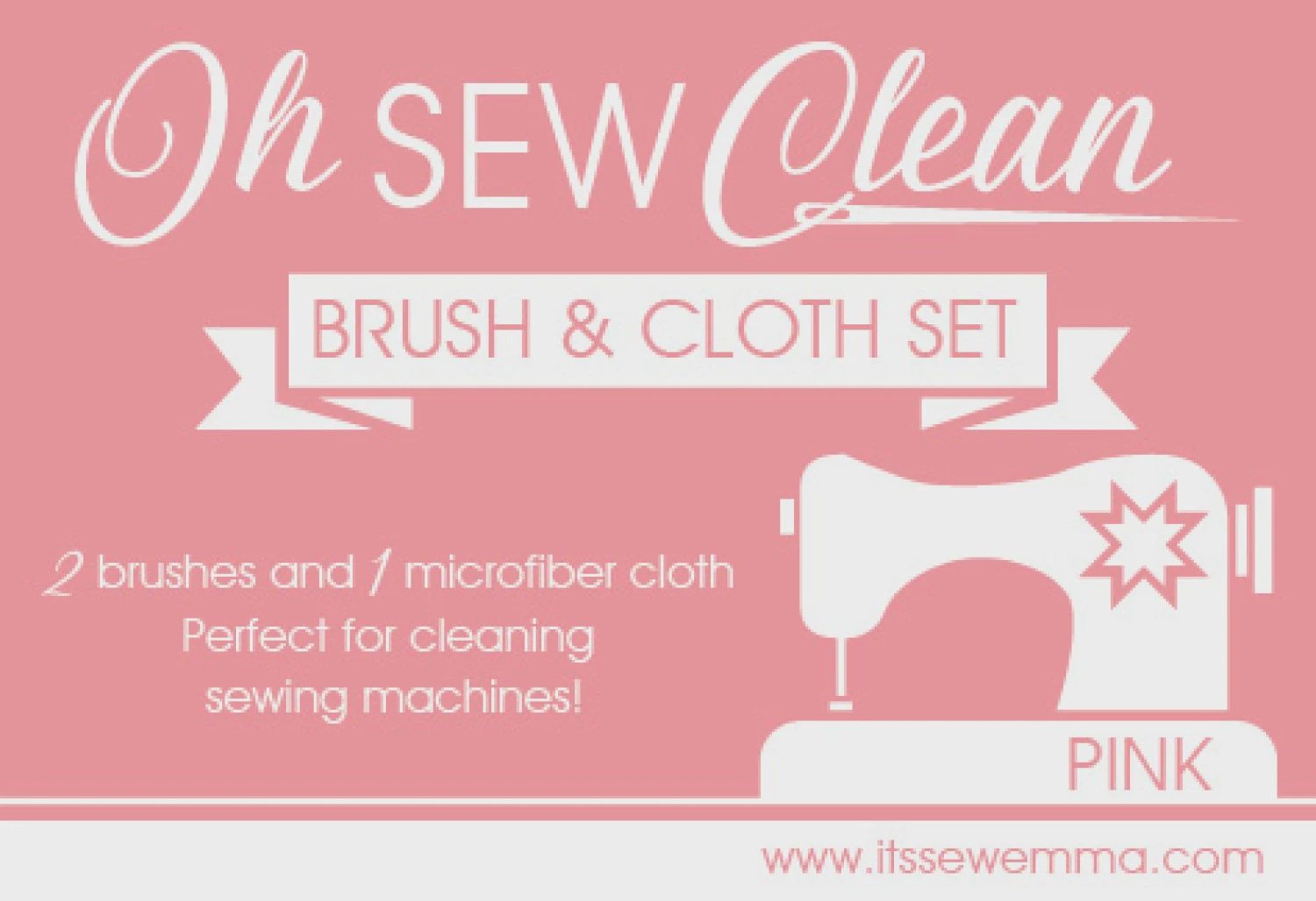 OH Sew Clean Brush Cloth Pink