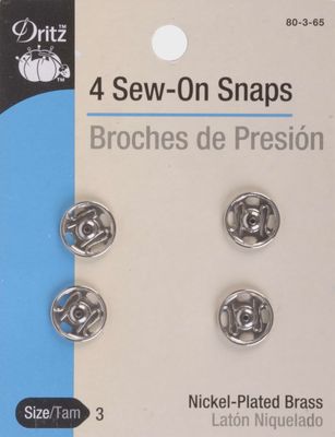 Snap Sew-On SZ3 Nickle