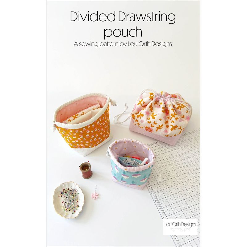 Divided Drawstring Pouch Pattern