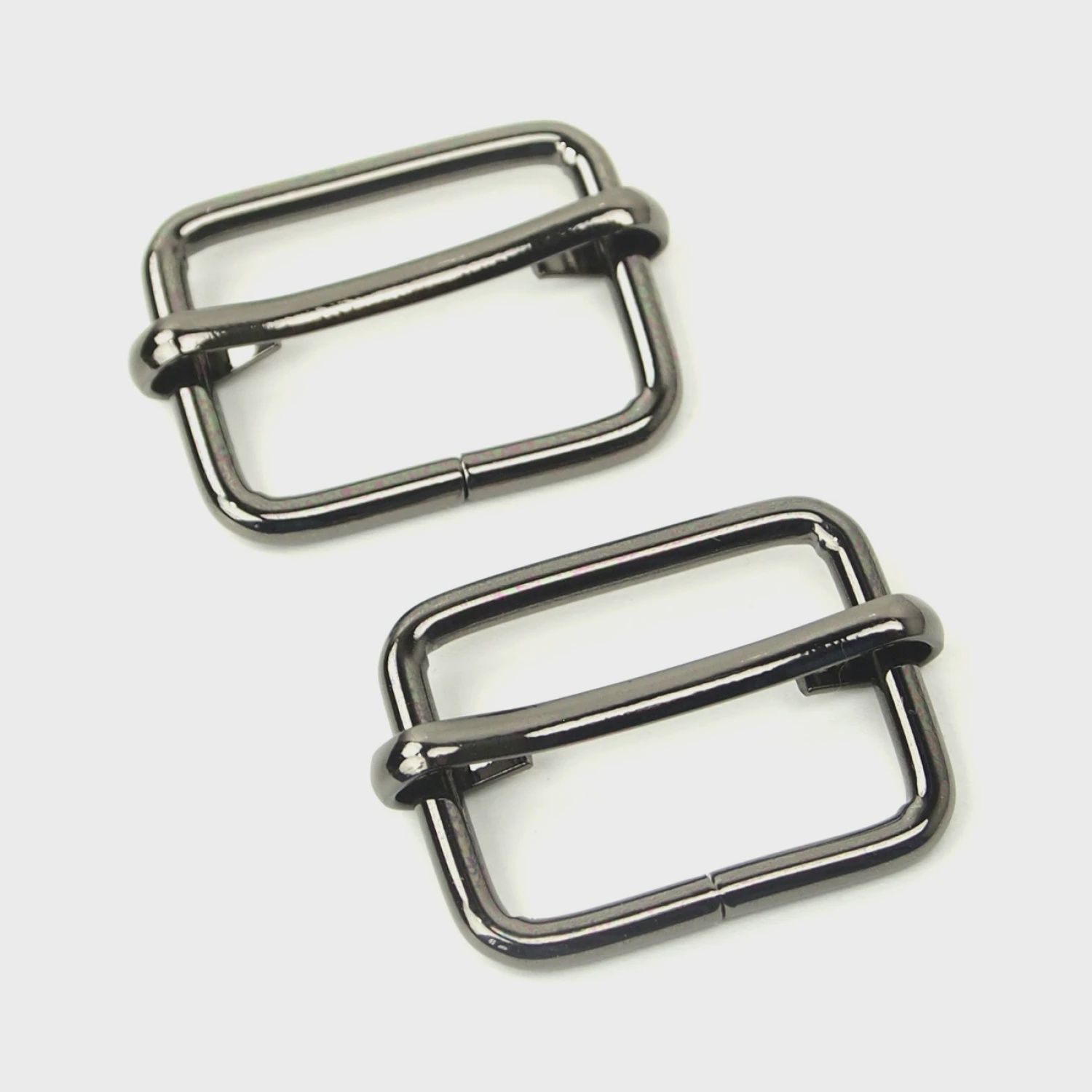 Two Slider Buckles 1In Gunmetal
