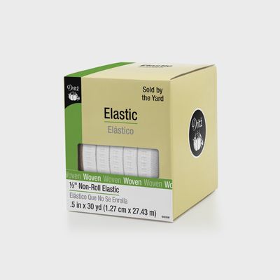 Elastic Non-Roll White 1/2IN