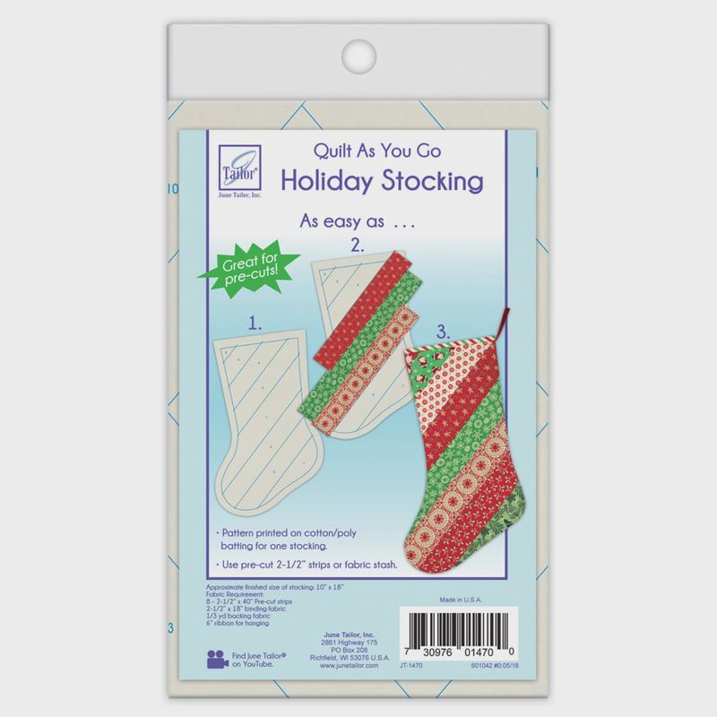 Quilt As You Go Holiday Stocking