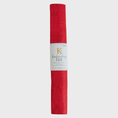 Embroidery Felt Cherry Red