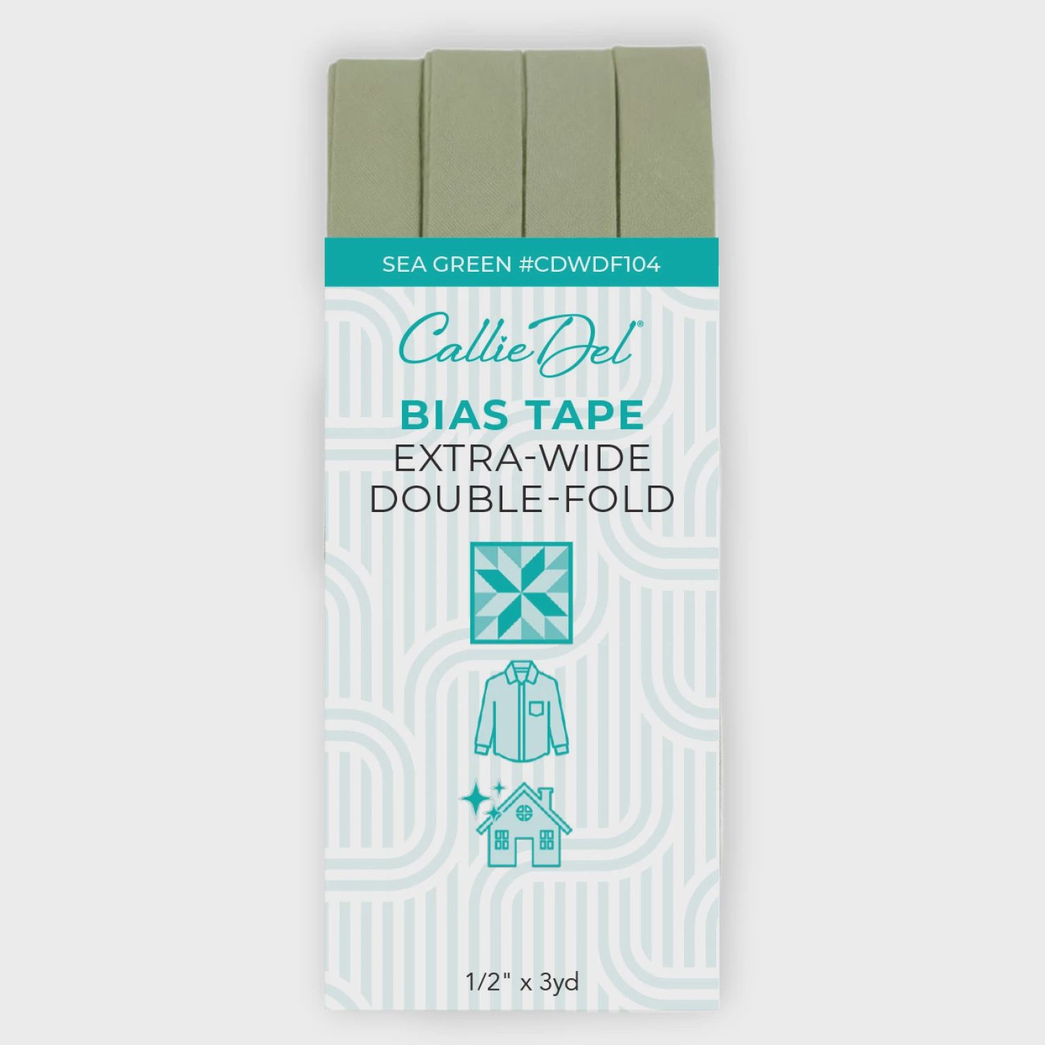 Bias Tape  Extra Wide Double Fold - Leaf