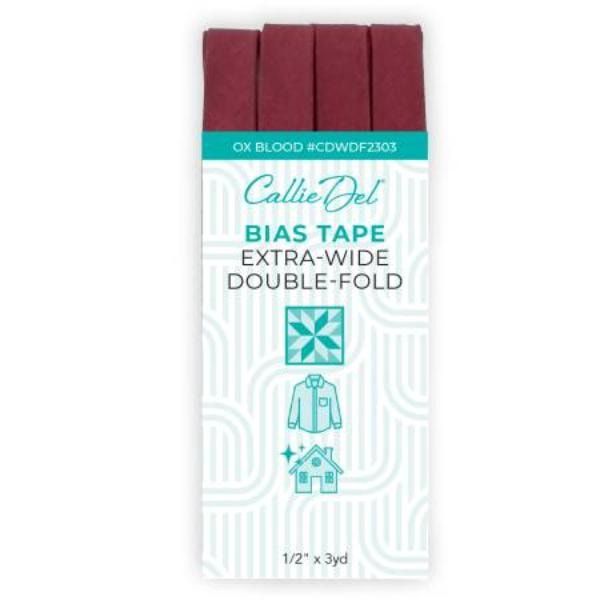 Bias Tape Extra Wide Double Fold - Ox Blood