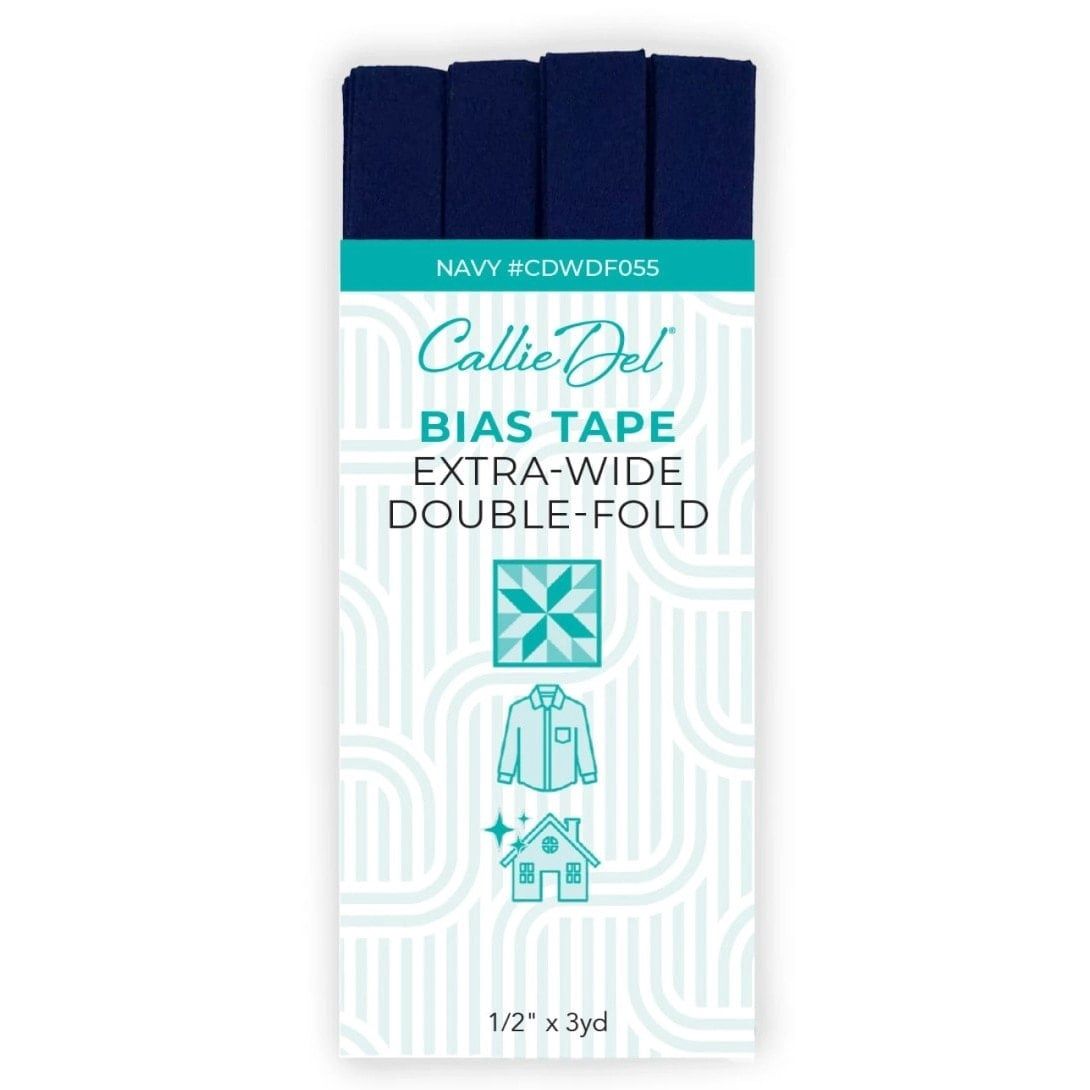 Bias Taper Extra Wide Double Fold Navy