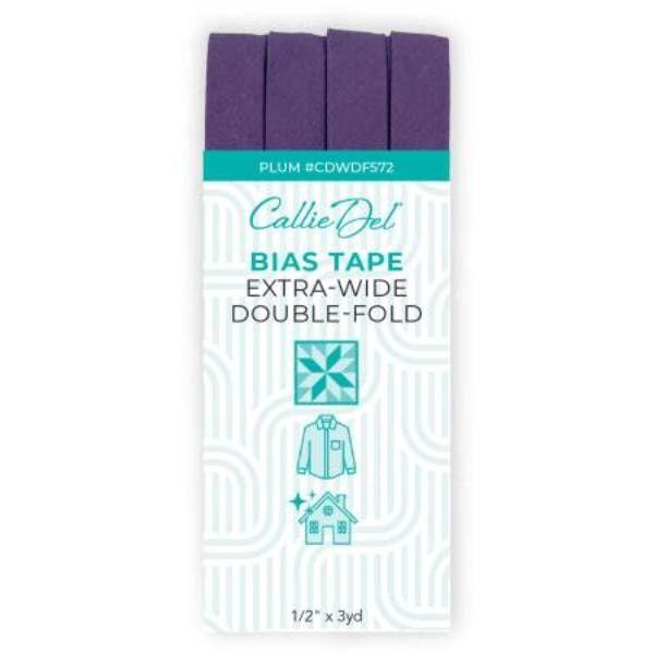 Bias Tape Extra Wide Double Fold - Plum