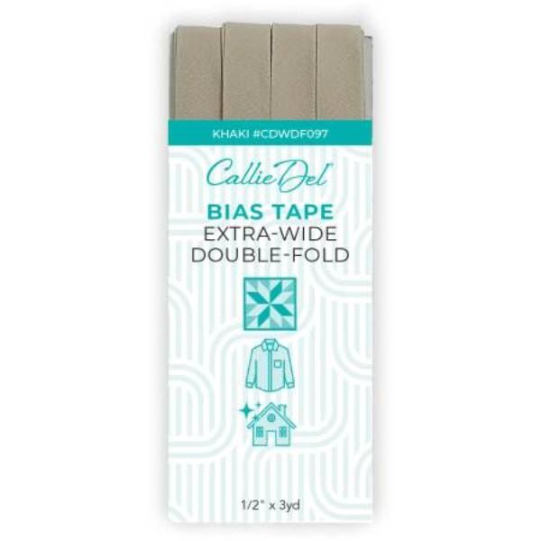 Bias Tape Extra Wide Double Fold - Khaki