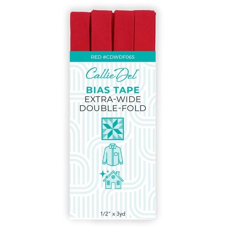 Bias Tape Extra Wide Double Fold - Scarlet