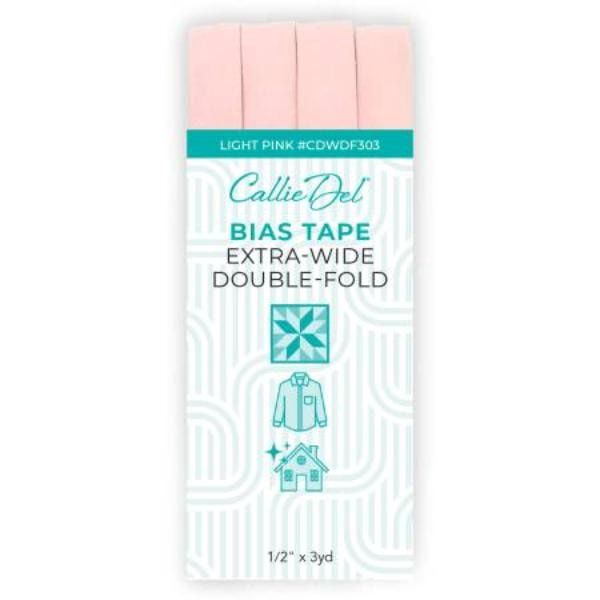 Bias Tape Extra Wide Double Fold - Light Pink