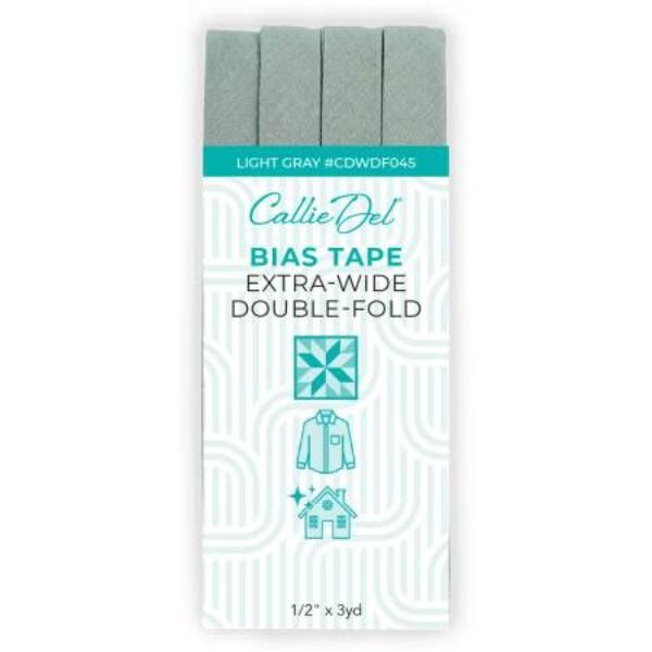 Bias Tape Extra Wide Double Fold  - Light Grey