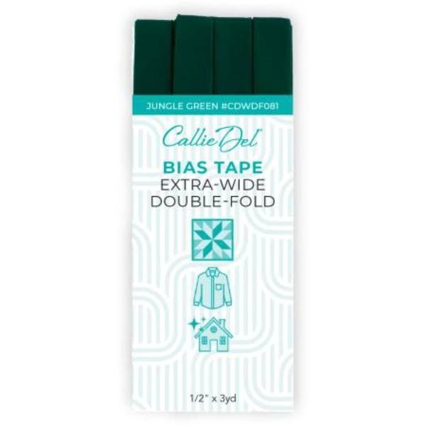 Bias Tape Extra Wide Double Fold - Jungle Green