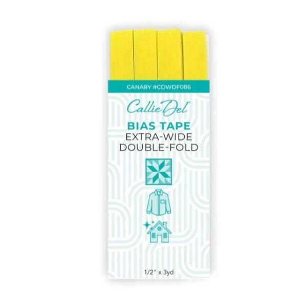 Bias Tape Extra Wide Double Fold - Canary