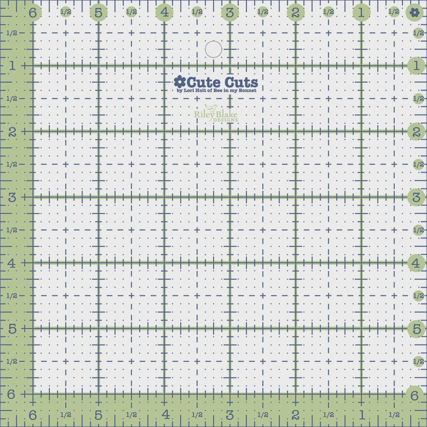 Cute Cut Ruler Square 6.5x6.5"
