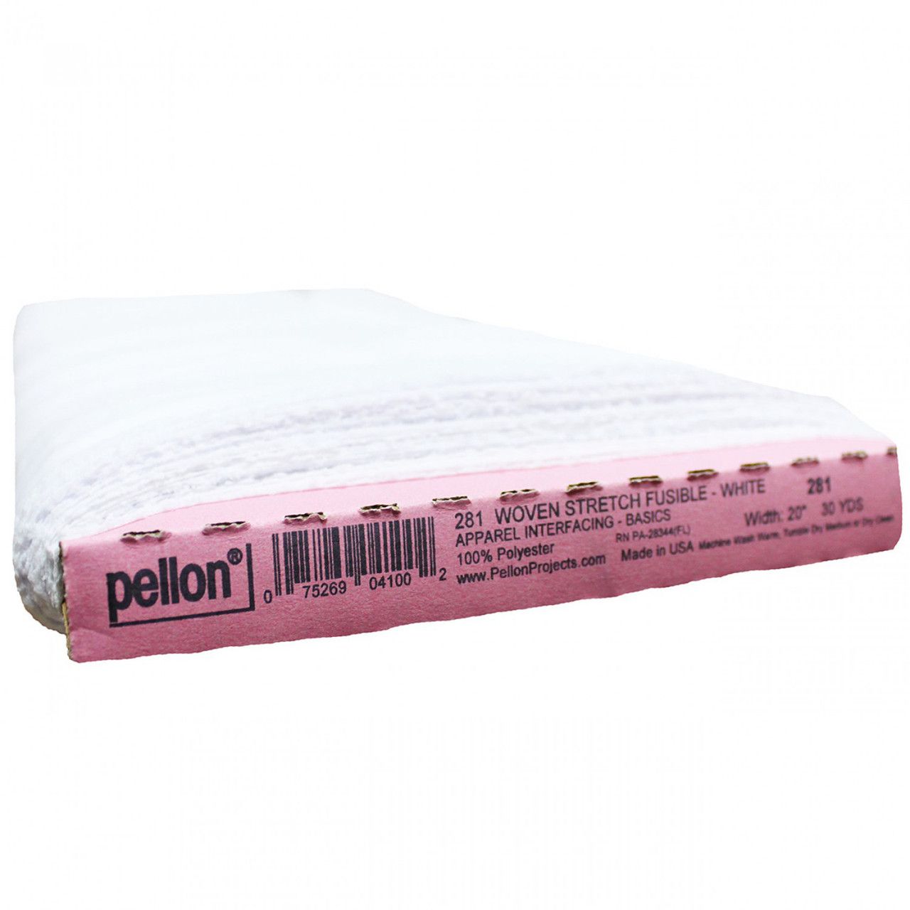 Woven Stretch Fusible White
