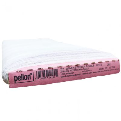 Woven Stretch Fusible White