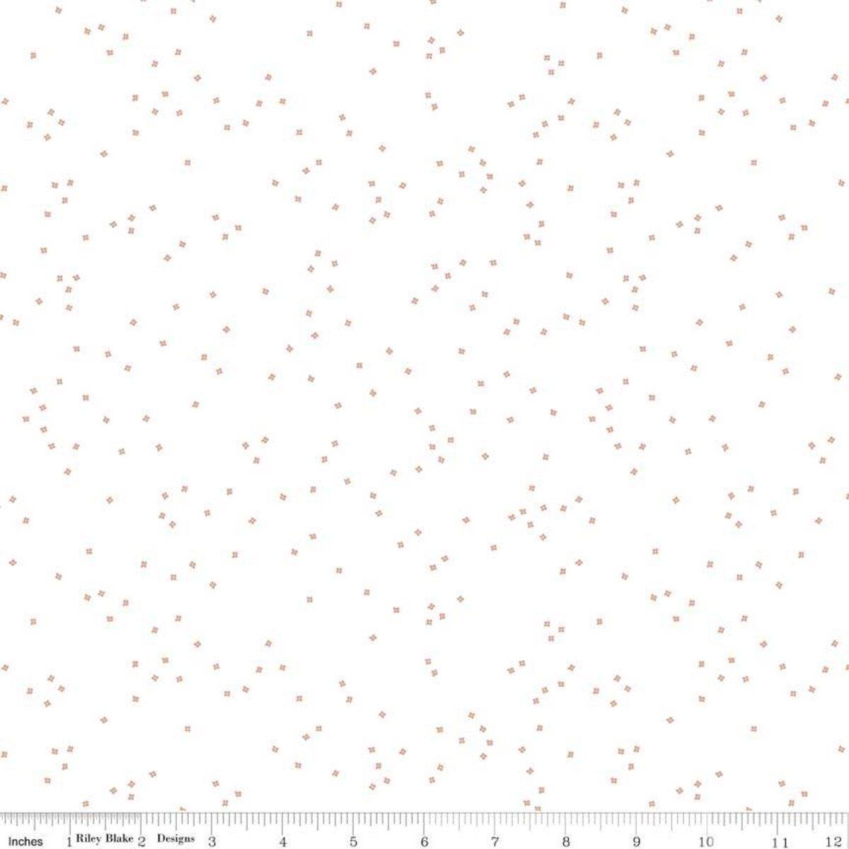 Blossoms On White in Rosegold