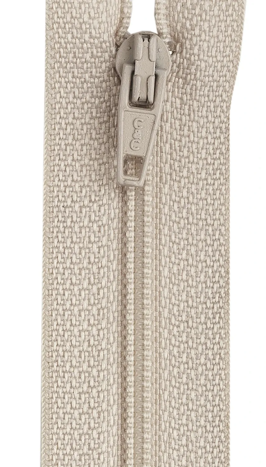 12” All Purpose Zipper Ecru
