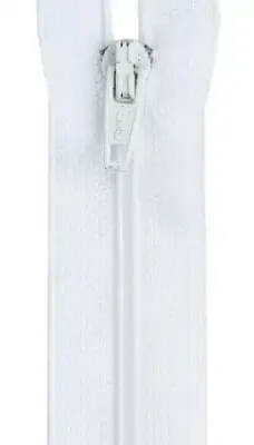 14” All Purpose Zipper White