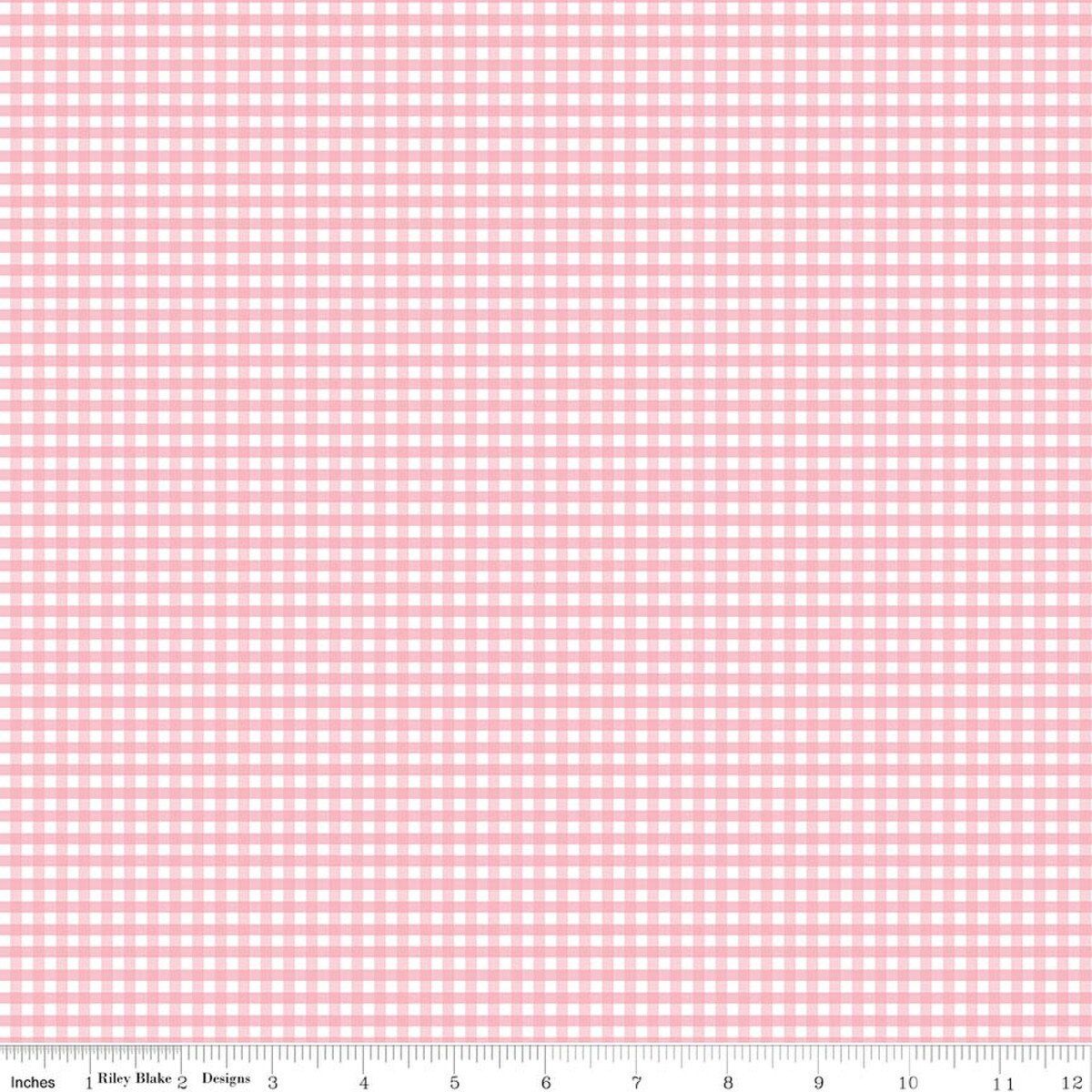 1/8" Gingham Baby Pink