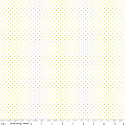 Swiss Dot on White Yellow