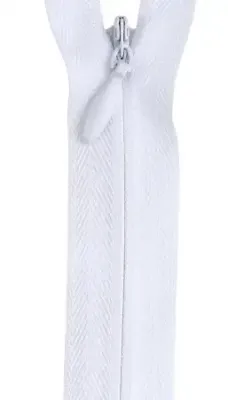 12-14” invisible zipper white