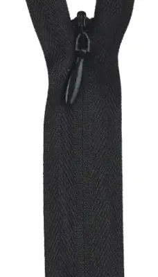 12-14” invisible zipper black