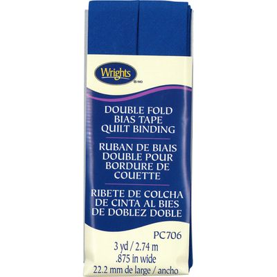Double Fold Bias Tape Quilt Binding Yale Blue