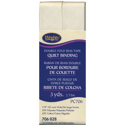 Double Fold Bias Tape Quilt Binding Oyster